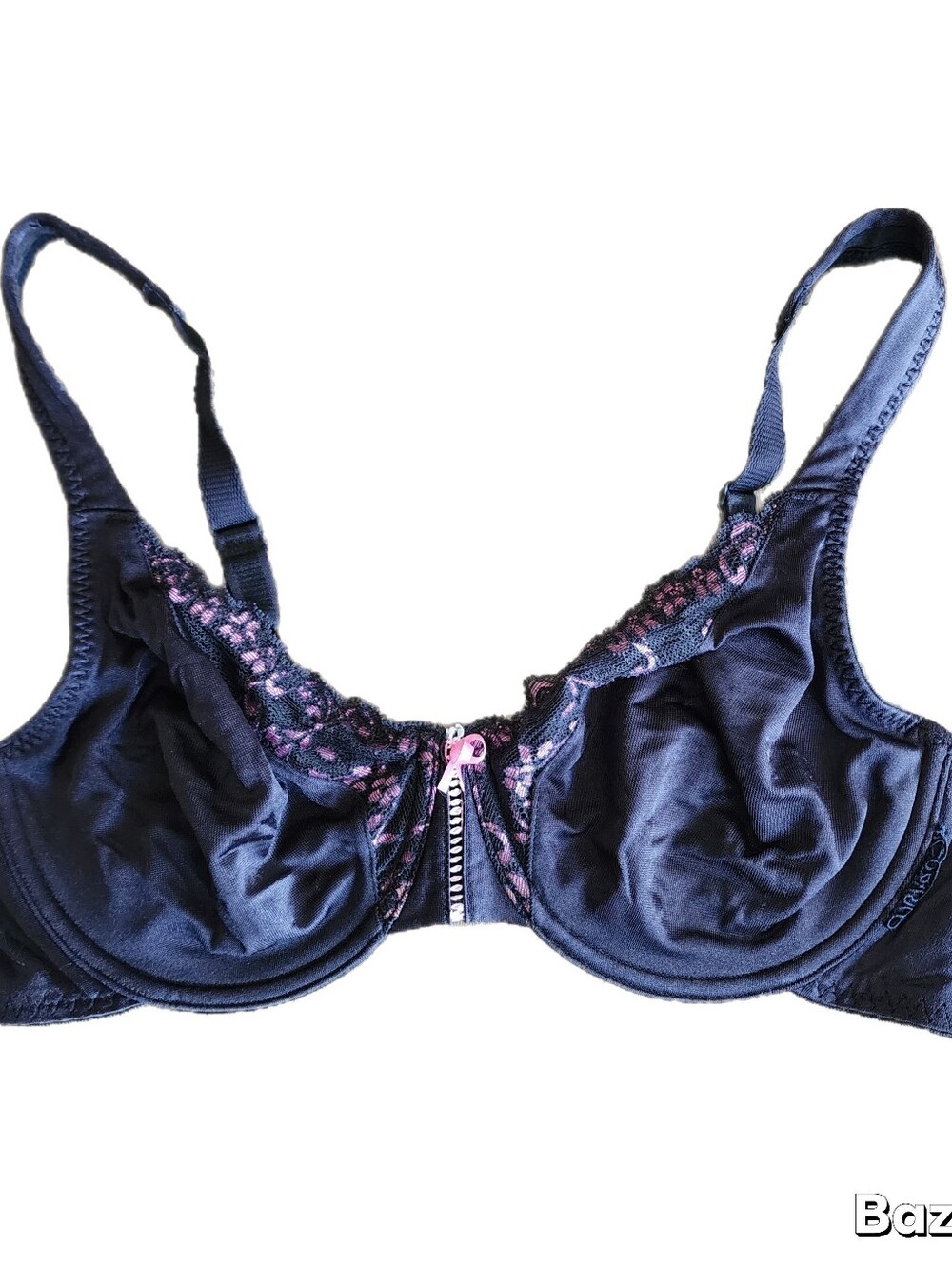 Curvation Bra Size 38C Black Underwire Lightly Lined